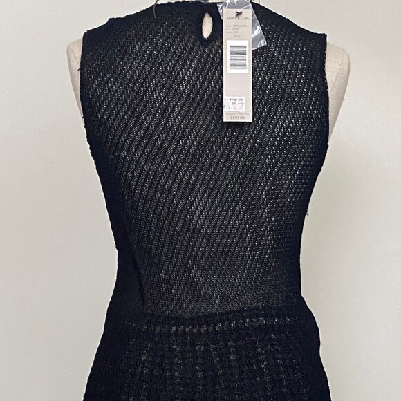 Anne Klein Mesh Sleeveless Black Top - Picture 3 of 8